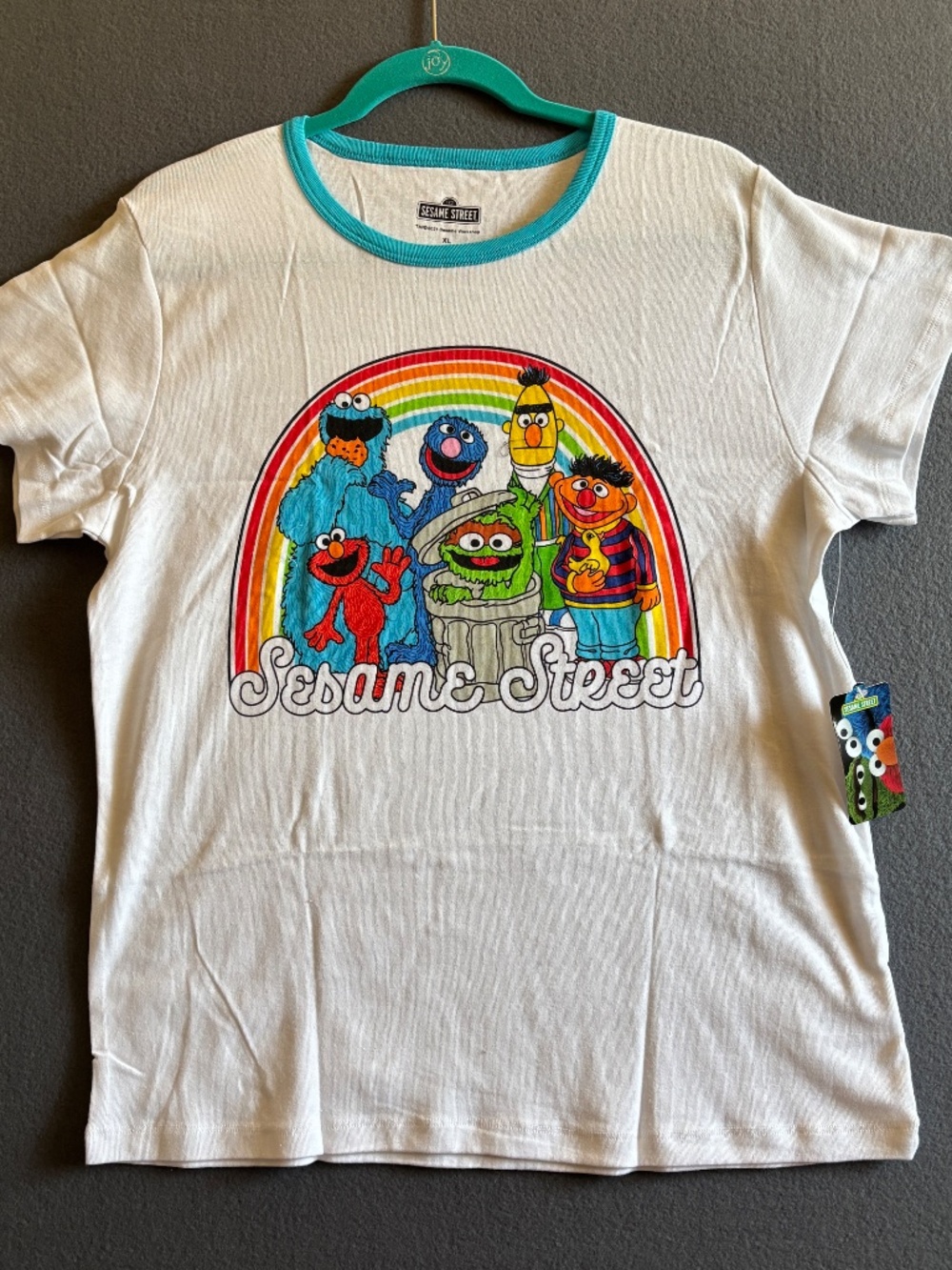 Sesame Street Vintage Character Rainbow 2 Piece Pajama Set Size XL - Picture 2 of 14